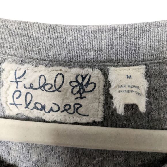 Anthropologie FIELD FLOWER Textured Cashmere Blend Sweater M - Picture 3 of 6